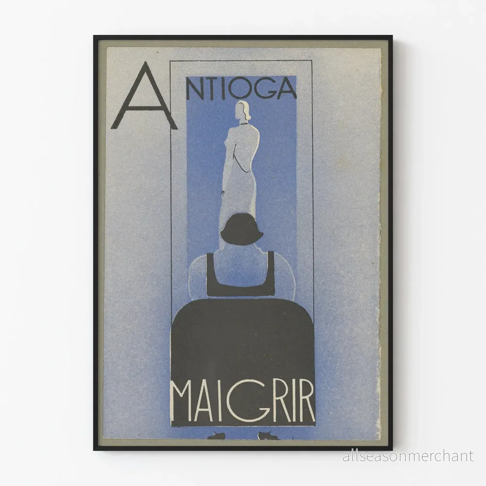 Vintageaffisch Antióga Gå Ner i Vikt - Poster Väggdekoration Art Déco