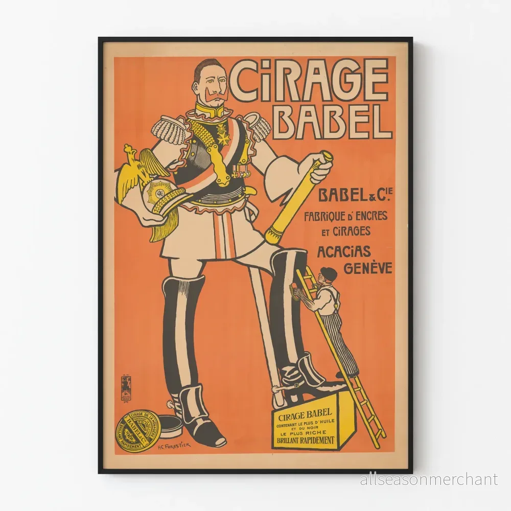 Vintageposter Cirage Babel – Retro Väggdekoration