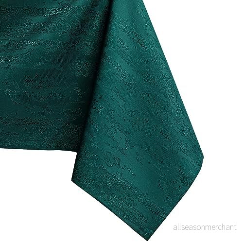 AmeliaHome bordsduk, rund 120 x cm fläckskydd, lotuseffekt, tvättbar, vattenavvisande, ornament Vesta, flaskgrön 4251525477211