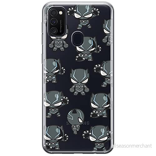 ERT GROUP mobiltelefonfodral för Samsung M21 originalt och officiellt licensierat Marvel mönster Black Panther 016 optimalt anpassad till formen på mobiltelefonen, gedeeltelijk transparant 5904805228285