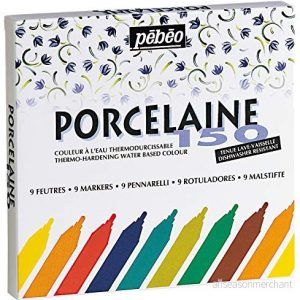 Pebeo porslinspenna 150, kulspets, 9 stycken 3167860200104 Pebeo porslinspenna 150, kulspets, 9 stycken 3167860200104