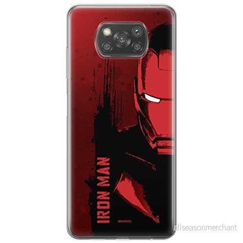 ERT GROUP mobiltelefonfodral för Xiaomi POCOPHONE X3 originalt och officiellt licensierat Marvel mönster Iron Man 004 optimalt anpassad till formen på mobiltelefonen, fodral tillverkad av TPU plast 5903537123080