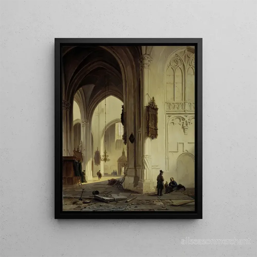 Målning inomhus av kyrkan - Bartholomeus Johannes van Hove | Konsttryck