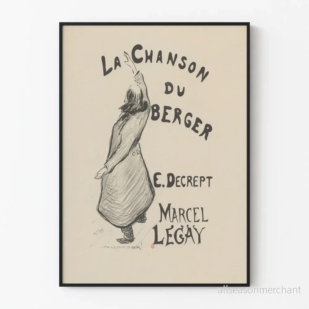 Poster La Chanson du Berger av Marcel Legay Poster La Chanson du Berger av Marcel Legay