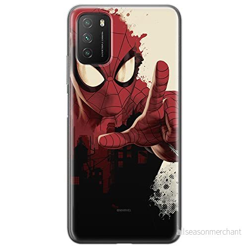 ERT GROUP mobiltelefonfodral för Xiaomi REDMI 9T originalt och officiellt licensierat Marvel mönster Spider Man 006 optimalt anpassad till formen på mobiltelefonen, fodral tillverkad av TPU plast 5904805604560