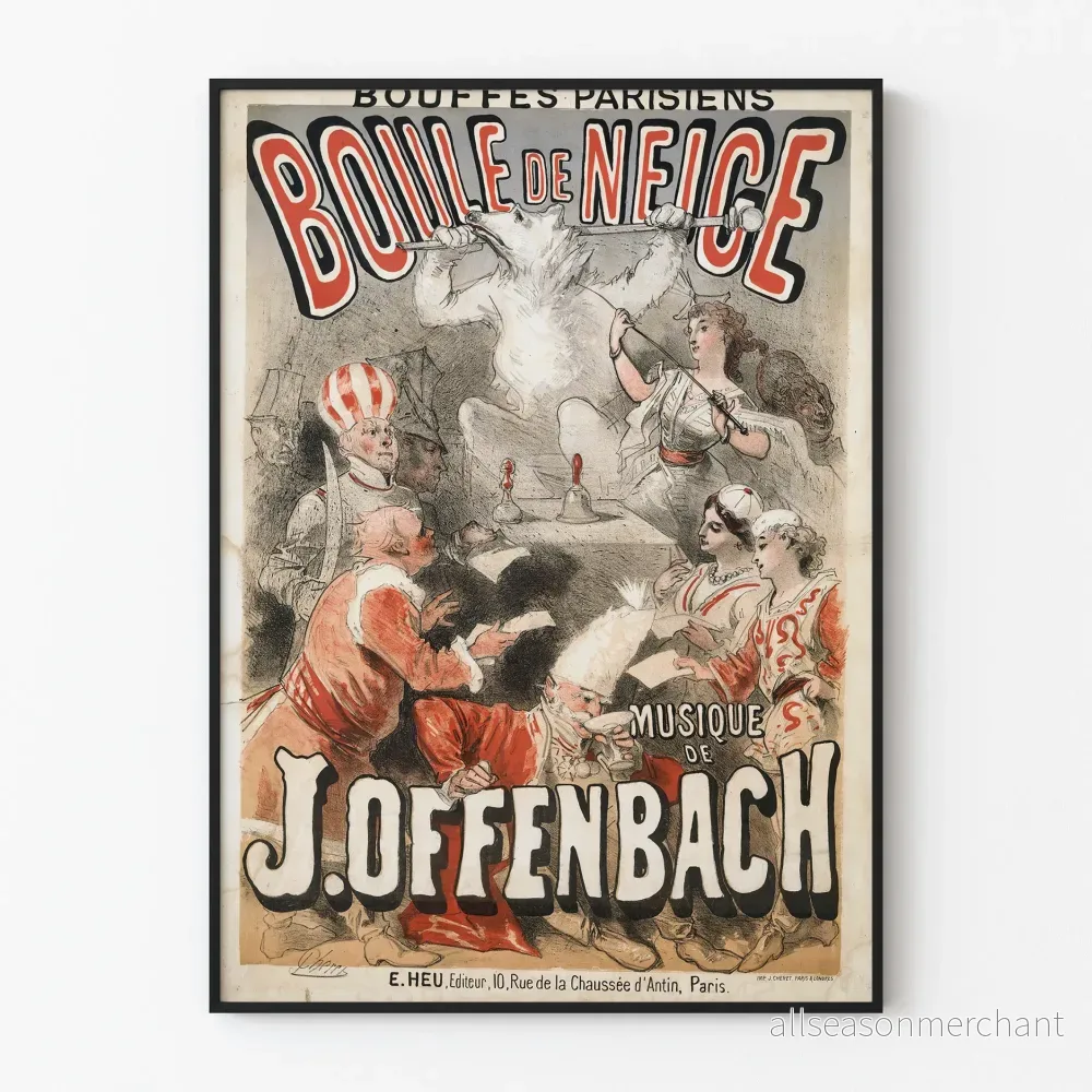 Vintageposter Snöboll - Musik av J. Offenbach