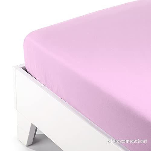 Caleffi Enfärgad undre lakan flanell Komfort för bättre sömn Italiensk design sedan 1962 Lämplig mellanstor säng, rosa, flanell, 20186 8000842201865