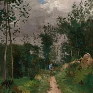 Målning Garde-champêtre i Fontainebleau-skogen - Alfred Sisley | Konsttryck - Bild 2