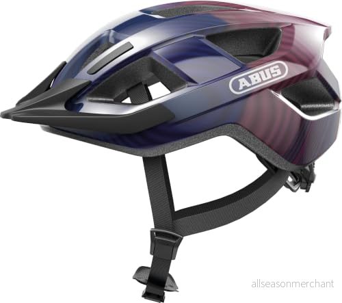 ABUS Aduro 3.0 LED cykelhjälm sportig cityhjälm i snygg design för vardags och sportturer med bakljus dam herr storlek L, lila 4003318412486