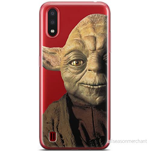ERT GROUP mobiltelefonfodral för Samsung A01 originalt och officiellt licensierat Star Wars mönster Yoda 004 optimalt anpassad till formen på mobiltelefonen, gedeeltelijk transparant 5904805432354