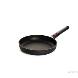 Woll Eco Lite QXR platt panna induktiv diameter 20 cm höjd 5 med avtagbart handtag lämplig för alla hällar PFAS-fri 100% återvunnen aluminium ugnssäker svart 4054359039040
