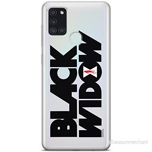 ERT GROUP mobiltelefonfodral för Samsung A21s originalt och officiellt licensierat Marvel mönster Black Widow 011 optimalt anpassad till formen på mobiltelefonen, gedeeltelijk transparant 5903040257456