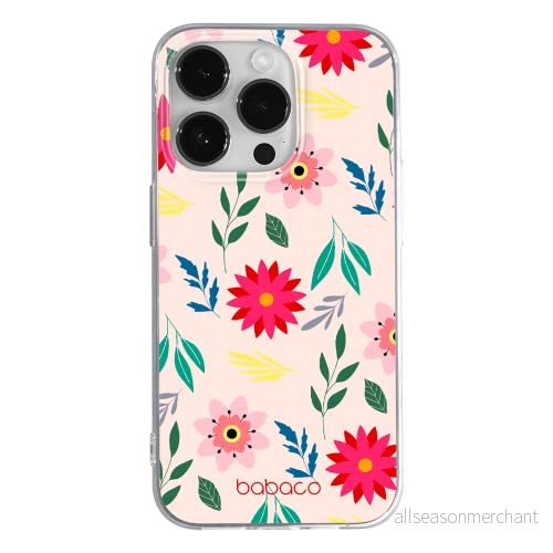 ERT GROUP mobiltelefonfodral för Apple Iphone 14 PRO MAX originalt och officiellt licensierat Babaco mönster Flowers 010 optimalt anpassad till formen på mobiltelefonen, fodral tillverkad av TPU plast 5905131934611