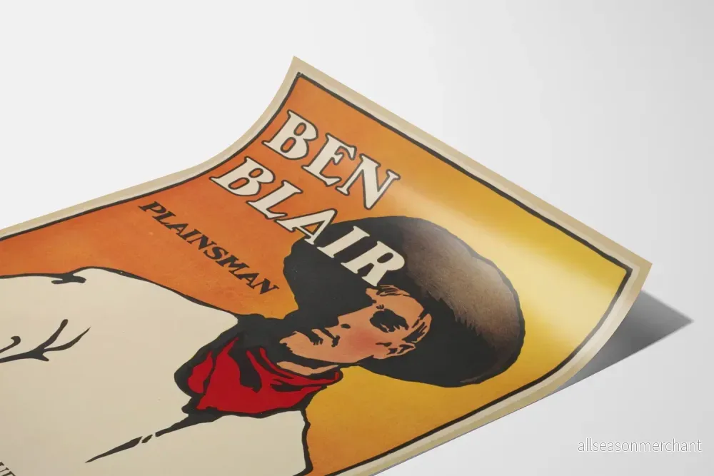 Vintageposter Ben Blair Plainsman-stil västern - Bild 3