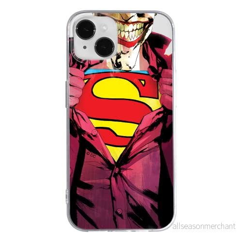 ERT GROUP mobiltelefonfodral för Apple Iphone 14 originalt och officiellt licensierat DC mönster Joker 003 optimalt anpassad till formen på mobiltelefonen, gedeeltelijk transparant 5905131891792