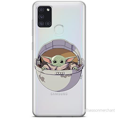 ERT GROUP mobiltelefonfodral för Samsung A21s originalt och officiellt licensierat Star Wars mönster Baby Yoda 026 optimalt anpassad till formen på mobiltelefonen, gedeeltelijk transparant 5904805083853