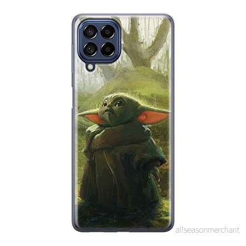 ERT GROUP mobiltelefonfodral för Samsung M53 5G originalt och officiellt licensierat Star Wars mönster Baby Yoda 017 optimalt anpassad till formen på mobiltelefonen, fodral tillverkad av TPU plast 5905511385224