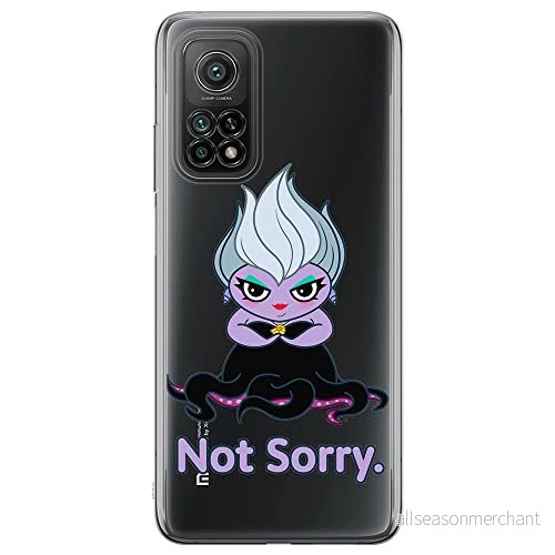 ERT GROUP mobiltelefonfodral för Xiaomi MI 10T 5G / PRO originalt och officiellt licensierat Disney mönster Ursula 004 anpassad till formen på mobiltelefonen, gedeeltelijk transparant 5905131461445