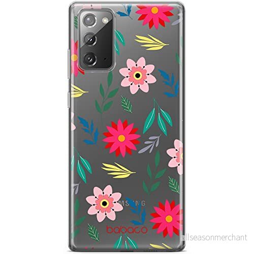 ERT GROUP mobiltelefonfodral för Samsung GALAXY NOTE 20 originalt och officiellt licensierat Babaco mönster Flowers 010 optimalt anpassad till formen på mobiltelefonen, gedeeltelijk transparant 5903932587173