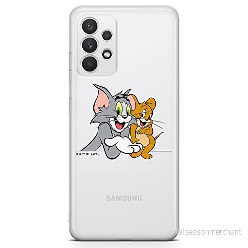 ERT GROUP mobiltelefonfodral för Samsung A32 4G LTE originalt och officiellt licensierat Tom and Jerry mönster 005 optimalt anpassad till formen på mobiltelefonen, gedeeltelijk transparant 5904805249808