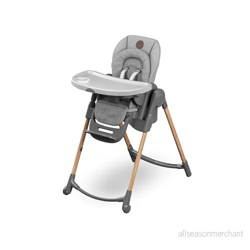 Maxi Cosi Minla matstol, justerbar matstol med olika användningslägen (stol för nyfödda, hög stol), lämplig från födseln, 0 månader6 år, Essential Grey (grå) 3220660317608