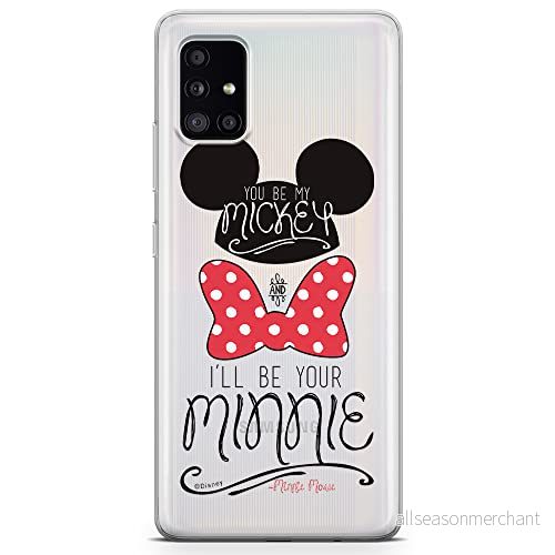 ERT GROUP mobiltelefonfodral för Samsung A51 5G originalt och officiellt licensierat Disney mönster Mickey & Minnie 004 optimalt anpassad till formen på mobiltelefonen, gedeeltelijk transparant 5904805454202