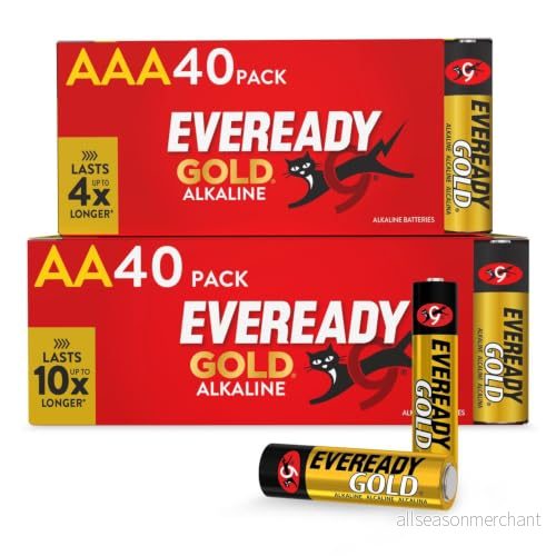 Eveready Guld alkaliska AA+AAA batterier, (80 pack) kombo pack 7638900447439