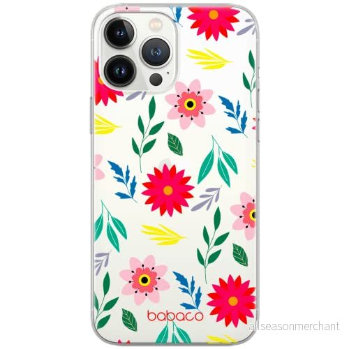 ERT GROUP mobiltelefonfodral för Samsung S10 PLUS originalt och officiellt licensierat Babaco mönster Flowers 010 Vit optimalt anpassad till formen på mobiltelefonen, gedeeltelijk transparant 5903932586985