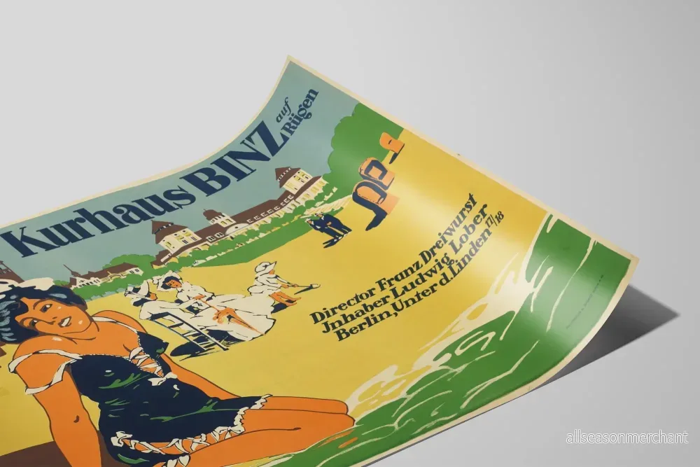 Vintageposter Kurhaus Binz auf Rügen – Retro väggdekoration - Bild 2