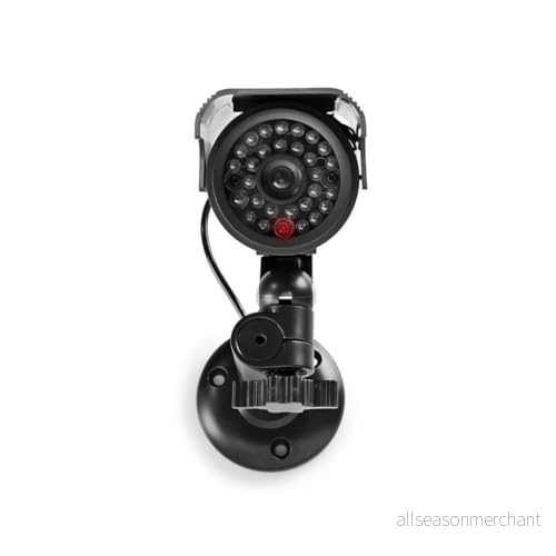 Nedis Outdoor Dummy övervakningskamera sol med blinkande LED och IP44 bullet design svart 5412810269600