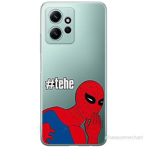 ERT GROUP mobiltelefonfodral för Xiaomi REDMI NOTE 12 4G originalt och officiellt licensierat Marvel mönster Spider Man 028 optimalt anpassad till formen på mobiltelefonen, gedeeltelijk transparant 5905795005511