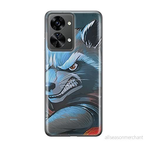 ERT GROUP mobiltelefonfodral för Oneplus NORD 2T 5G originalt och officiellt licensierat Marvel mönster Rocket 005 optimalt anpassad till formen på mobiltelefonen, fodral tillverkad av TPU plast 5905511262891
