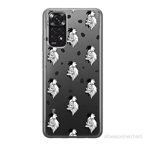 ERT GROUP mobiltelefonfodral för Xiaomi REDMI NOTE 11S 4G / 11 originalt och officiellt licensierat Disney mönster Cruella 005, gedeeltelijk transparant 5905511559274