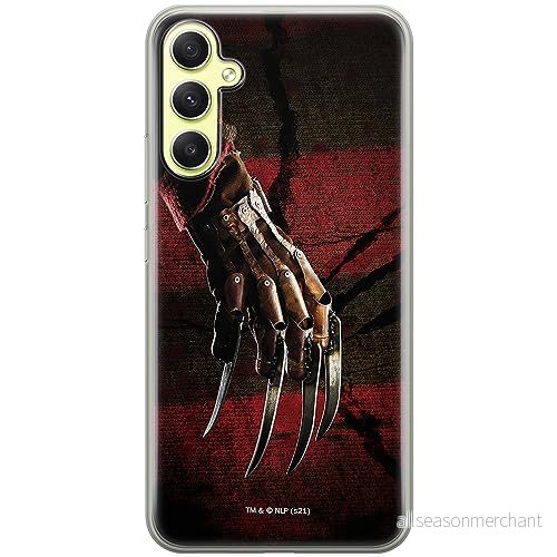 ERT GROUP mobiltelefonfodral för Samsung A34 5G originalt och officiellt licensierat Horror mönster Nightmare of Elm Street 002 anpassad till formen på mobiltelefonen, fodral tillverkad av TPU plast 5905511785437