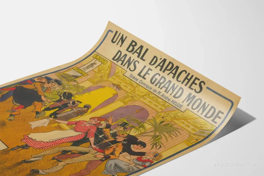 Vintage poster av en bal för apacher i den stora världen - Bild 3