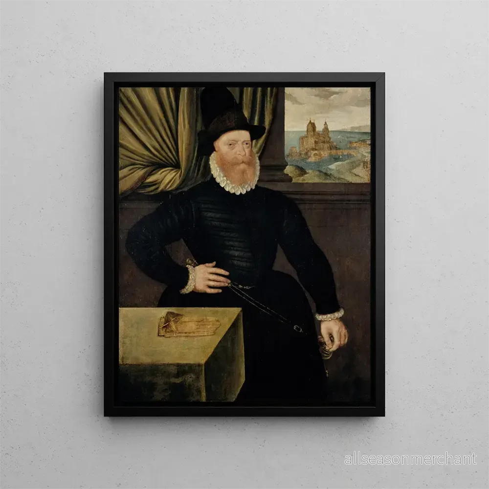 Målning James Douglas, 4:e earl av Morton, omkring 1516 - 1581, regent av Skottland - Arnold Bronckorst | Konsttryck