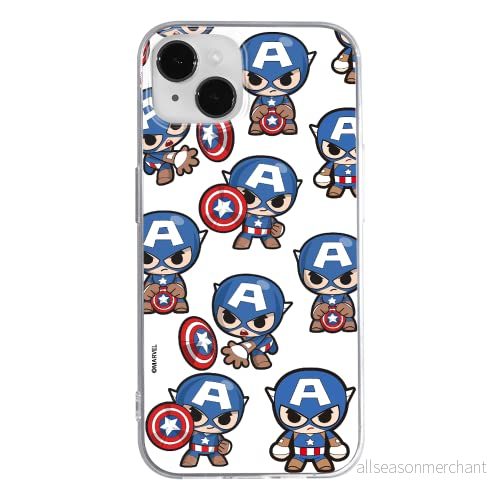 ERT GROUP mobiltelefonfodral för Apple Iphone 14 originalt och officiellt licensierat Marvel mönster Captain America 029 optimalt anpassad till formen på mobiltelefonen, fodral tillverkad av TPU plast 5905131884121