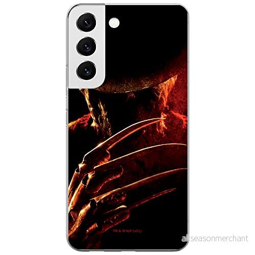 ERT GROUP mobiltelefonfodral för Samsung S22 originalt och officiellt licensierat Horror mönster Nightmare of Elm Street 005 anpassad till formen på mobiltelefonen, fodral tillverkad av TPU plast 5905511081478