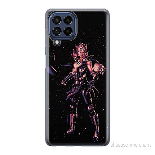 ERT GROUP mobiltelefonfodral för Samsung M53 5G originalt och officiellt licensierat Marvel mönster Thor 008 optimalt anpassad till formen på mobiltelefonen, fodral tillverkad av TPU plast 5905511386917