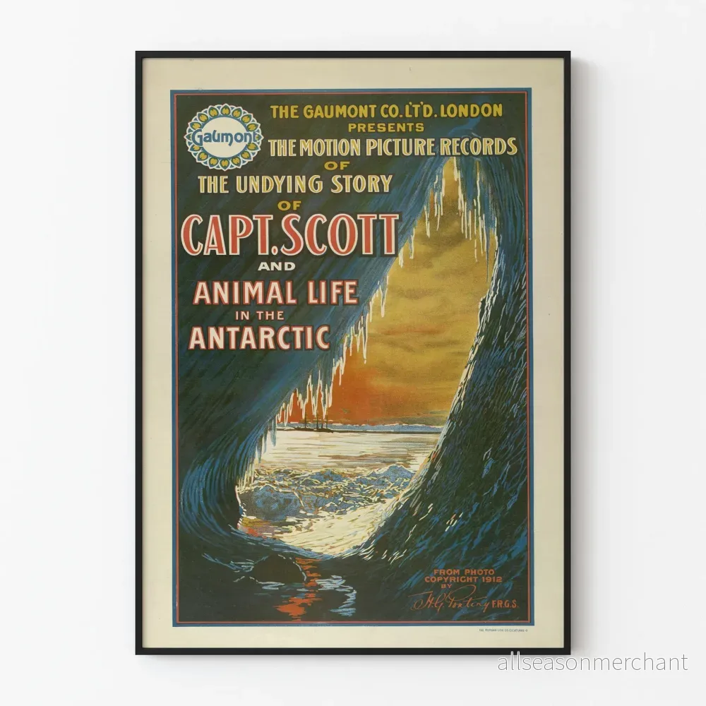 Vintageposter Antarctis Kapten Scott Gaumont