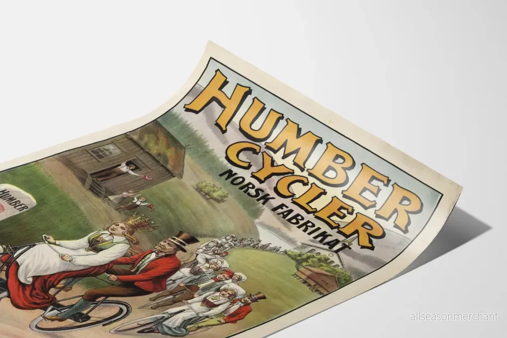 Vintageaffisch Humber Cycler - Norsk väggdekoration - Bild 3