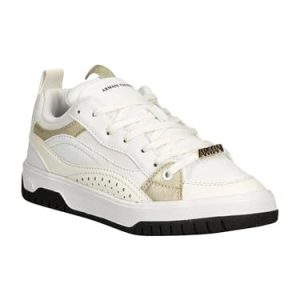 Armani Exchange Damanka, logo Charm, laminerade detaljer sneakers, Off White Op White, 37.5 EU 8058997244596