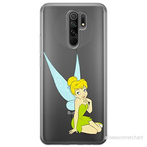 ERT GROUP mobiltelefonfodral för Xiaomi REDMI 9 originalt och officiellt licensierat Disney mönster Tinker Bell 005 optimalt anpassad till formen på mobiltelefonen, gedeeltelijk transparant 5905131133007