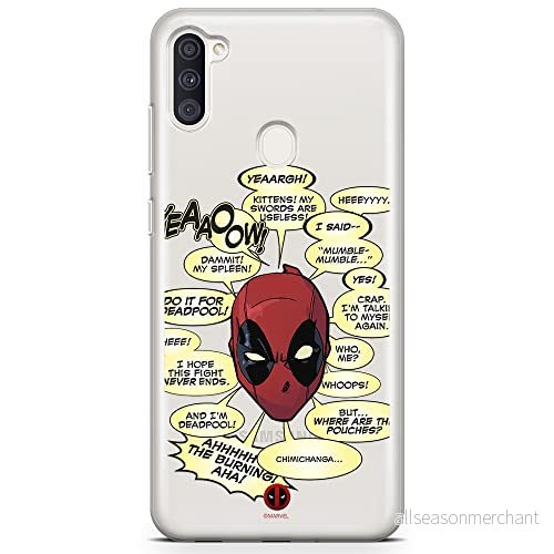 ERT GROUP mobiltelefonfodral för Samsung A03S originalt och officiellt licensierat Marvel mönster Deadpool 008 optimalt anpassad till formen på mobiltelefonen, gedeeltelijk transparant 5904805000713