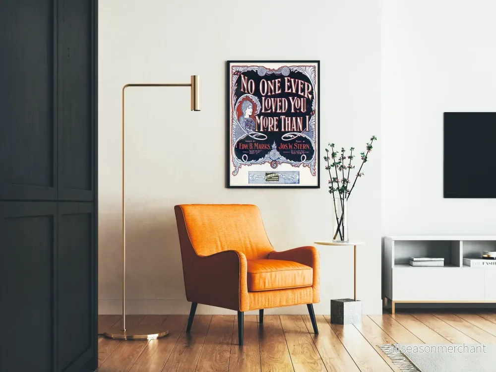 Vintageposter No One Ever Loved You More Than I - Retro Väggdekoration - Bild 2