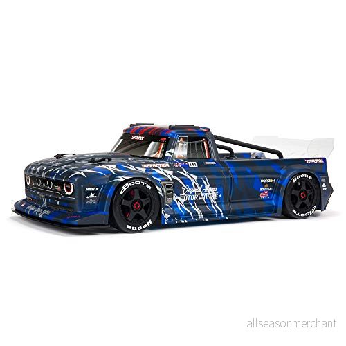ARRMA Radiostyrd pickup RTR Introction 6S BLX V2 All Road i skala 1/7 (sändare och mottagare ingår, batterier laddare krävs), blå, ARA7615V2T1 5052127037303