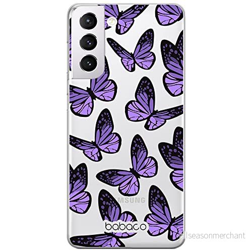 ERT GROUP mobiltelefonfodral för Samsung S21 originalt och officiellt licensierat Babaco mönster Butterflies 002 optimalt anpassad till formen på mobiltelefonen, gedeeltelijk transparant 5904805707094