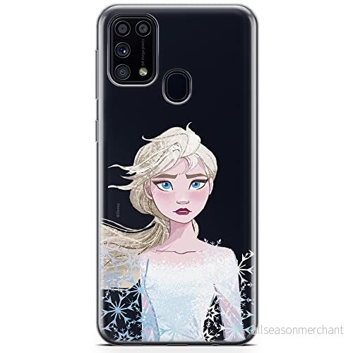 ERT GROUP mobiltelefonfodral för Samsung M31 originalt och officiellt licensierat Disney mönster Elsa 014 optimalt anpassad till formen på mobiltelefonen, gedeeltelijk transparant 5904805475436