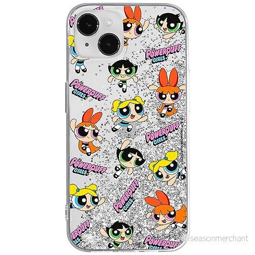 ERT GROUP mobiltelefonfodral för Apple Iphone 14 PLUS originalt och officiellt licensierat The Powerpuff Girls mönster 028, med glitter overflow effekt 5905511973162