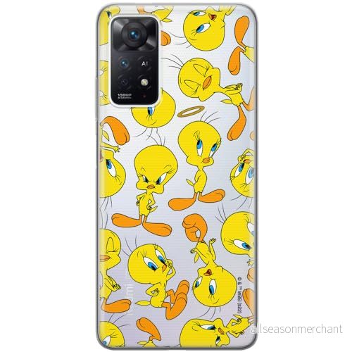 ERT GROUP mobiltelefonfodral för Xiaomi REDMI NOTE 11 PRO 5G/ 4G/ Plus 5G originalt och officiellt licensierat Looney Tunes mönster Tweety 010, gedeeltelijk transparant 5905511631208
